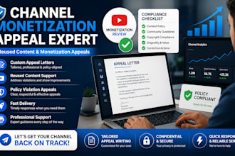 reinstate your youtube channel, fix demonetization, suspension, recovery safe