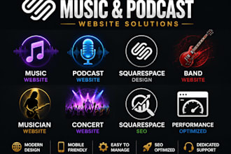 build a squarespace music or podcast website