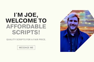 write you a quality script at an affordable price