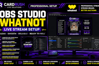 setup obs studio for your professional whatnot live stream