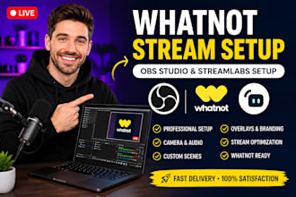 set up obs studio for professional whatnot live streams