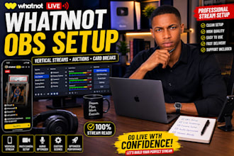 setup obs studio for whatnot vertical streams and live auctions