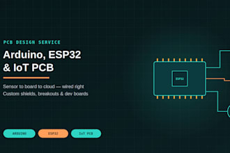 design arduino, esp32, and iot pcb hardware projects