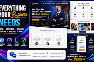 design a professional landing page for your local service business