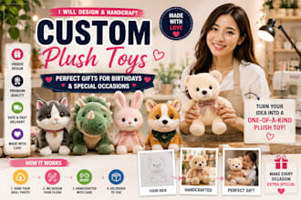 create custom plush toys for birthdays, gifts, and special occasions