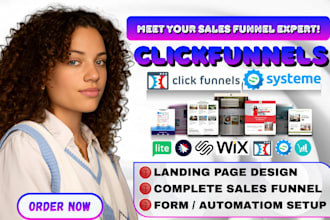 build sales funnel in clickfunnels, leadpages, thrivecart, groove funnel, ghl