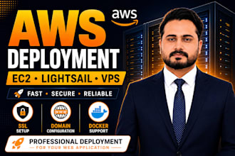 deploy and configure your web app on AWS ec2, lightsail, or vps server