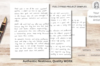 do professional english handwriting