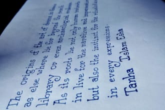 do handwriting jobs, handwritten letters, and notes