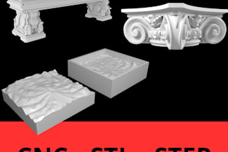 create cnc ready stl, step and 3d printable models