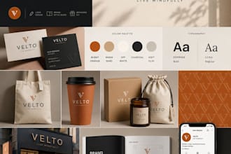 brand style guide, logo and full branding kit