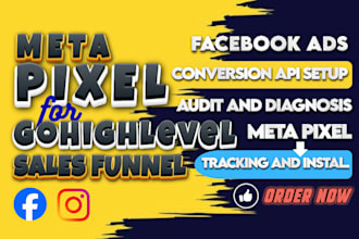 setup facebook pixel for gohighlevel sales funnel to track lead conversions