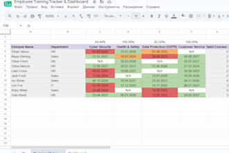 create automated google sheets, excel tracker and hr dashboard
