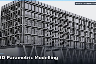 do parametric facades and 3d model in grasshopper and rhino3d