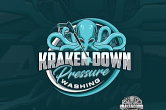 design trustworthy pressure washing cleaning logo