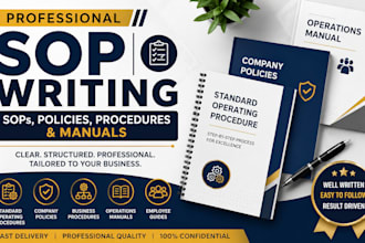 write professional sops company policies procedures and manuals
