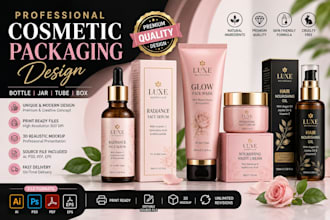 design cosmetic packaging skincare label beauty product box
