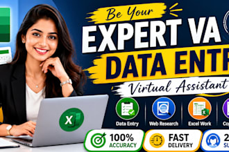 be your expert virtual assistant for data entry