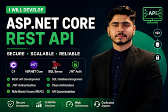 develop secure asp net core rest API with jwt auth