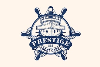 design high quality modern prestige boat care logo