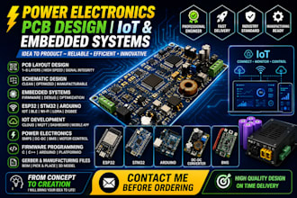 design power electronics, pcb layout, embedded systems and iot circuit boards