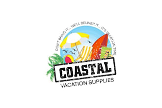 design a descriptive logo for coastal vacation supplies