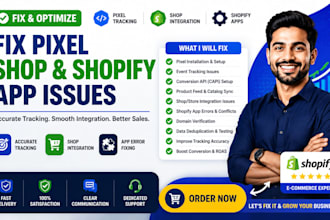 fix meta pixel, shop integration and shopify app issues