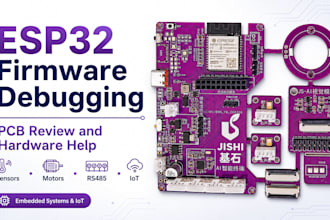 fix and develop esp32 pcb firmware and embedded hardware