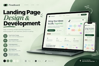 build a modern react landing page with tailwind CSS