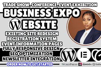 business expo website, trade show website, conference website, event exhibition