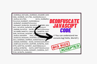 deobfuscate source code, recover source code, edit source code, java script
