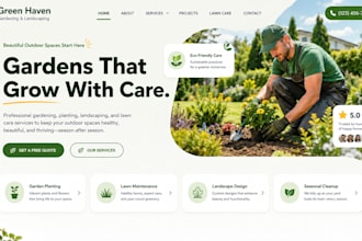 build wix gardening website planting landscaping lawn care website