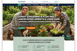 build wix gardening website planting landscaping lawn care website