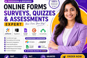 create mobile friendly jotform, typeform, google forms with automation