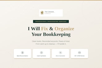 correct and organise your bookkeeping for you