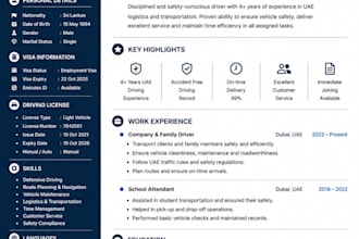 write a professional CV and resume for gulf jobs