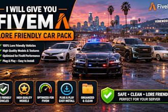give you fivem lore friendly car pack