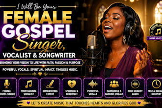 be your female gospel singer, vocalist, and songwriter