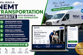build a nemt transportation website with booking and lead generation