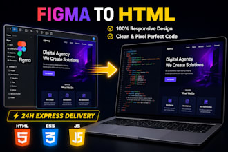 convert figma to HTML CSS and javascript website code