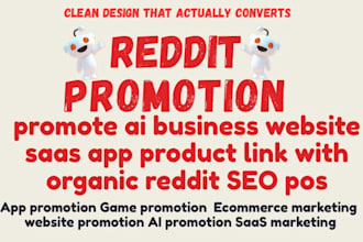 promote ai business website saas app product link with organic reddit SEO post