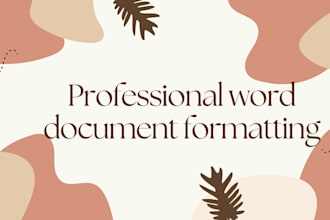 professionally format your word document, thesis or report