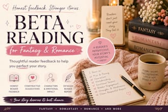 beta read your fantasy or romantasy novel