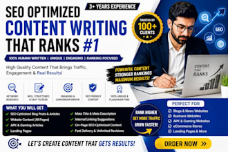 write SEO content that ranks on google and drives organic traffic