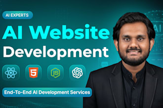 develop ai website, ai chatbot, ai app, saas app and ai software