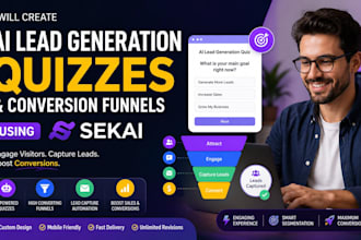 create ai lead generation quizzes and conversion funnels using sekai