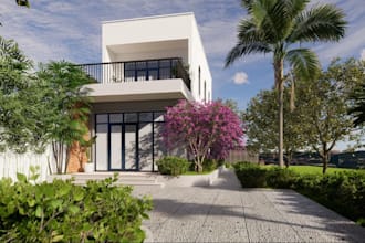 actualize villa residence concept,3d photomontage rendering,glb vr tour,revit 3d