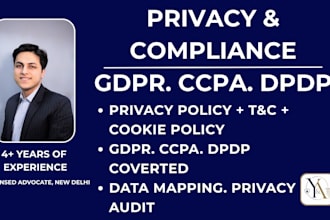 draft gdpr dpdp ccpa privacy policy terms of service and cookie policy