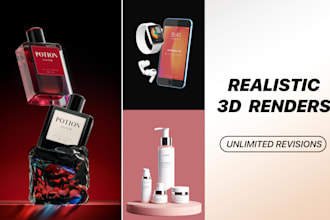 create 3d product rendering and cad product design for amazon
