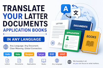 translate books, letters, and applications in any language